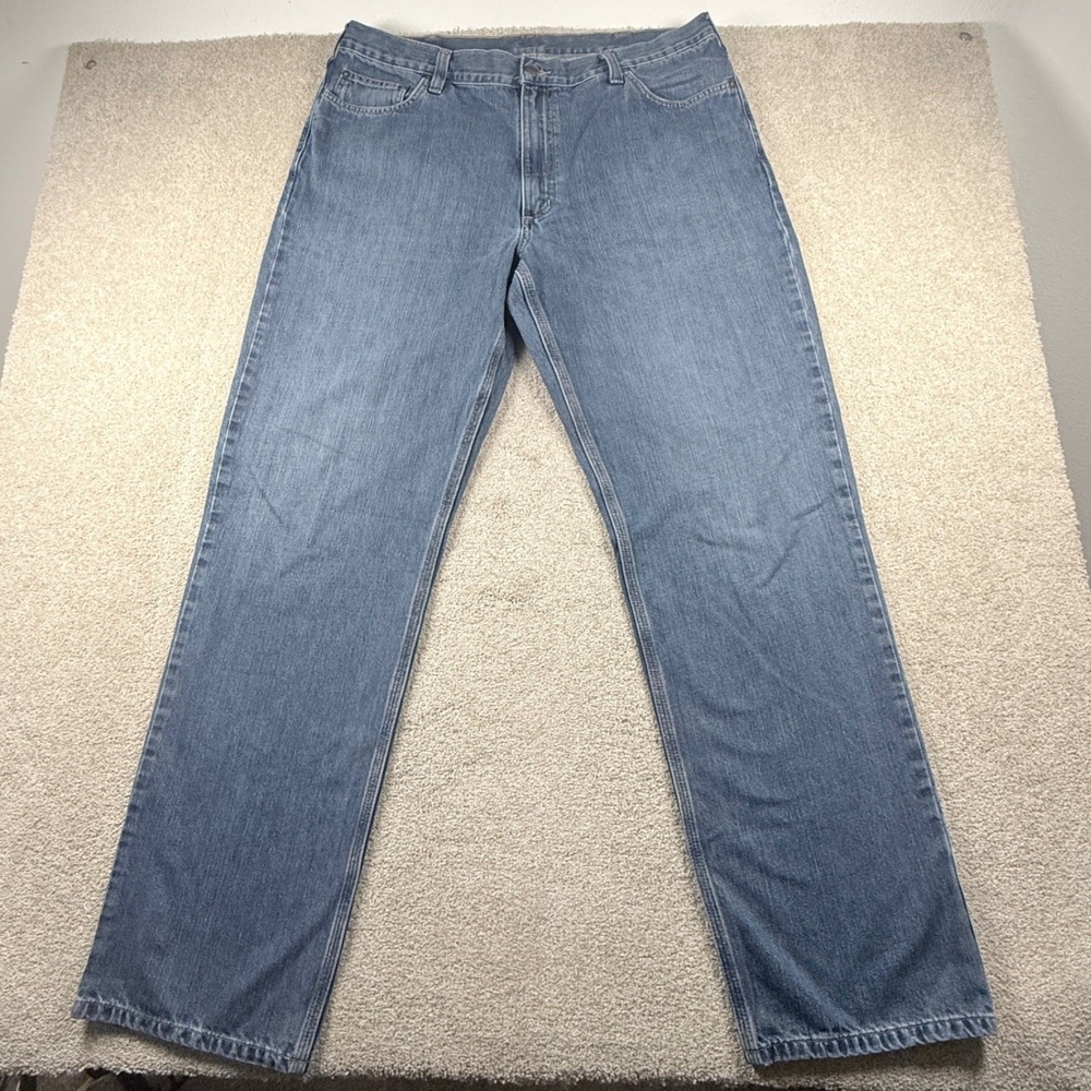 Carhartt Jeans Men 40x36 Blue Excellent Relaxed Fit Straight Leg 101483-968